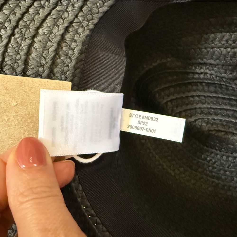 Madewell Packable Braided Straw Hat in Almost Black M/L NWT - Picture 10 of 15